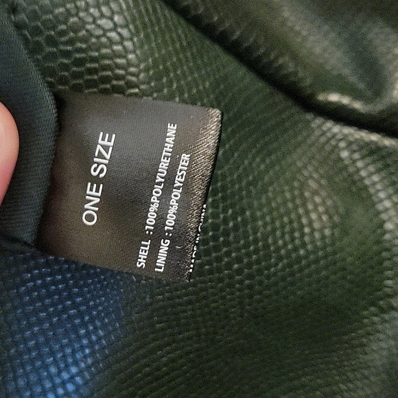 Like DREAMS Forest Green Woven Basketweave Satchel Shoulder Bag - Picture 10 of 10